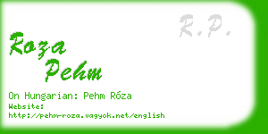roza pehm business card